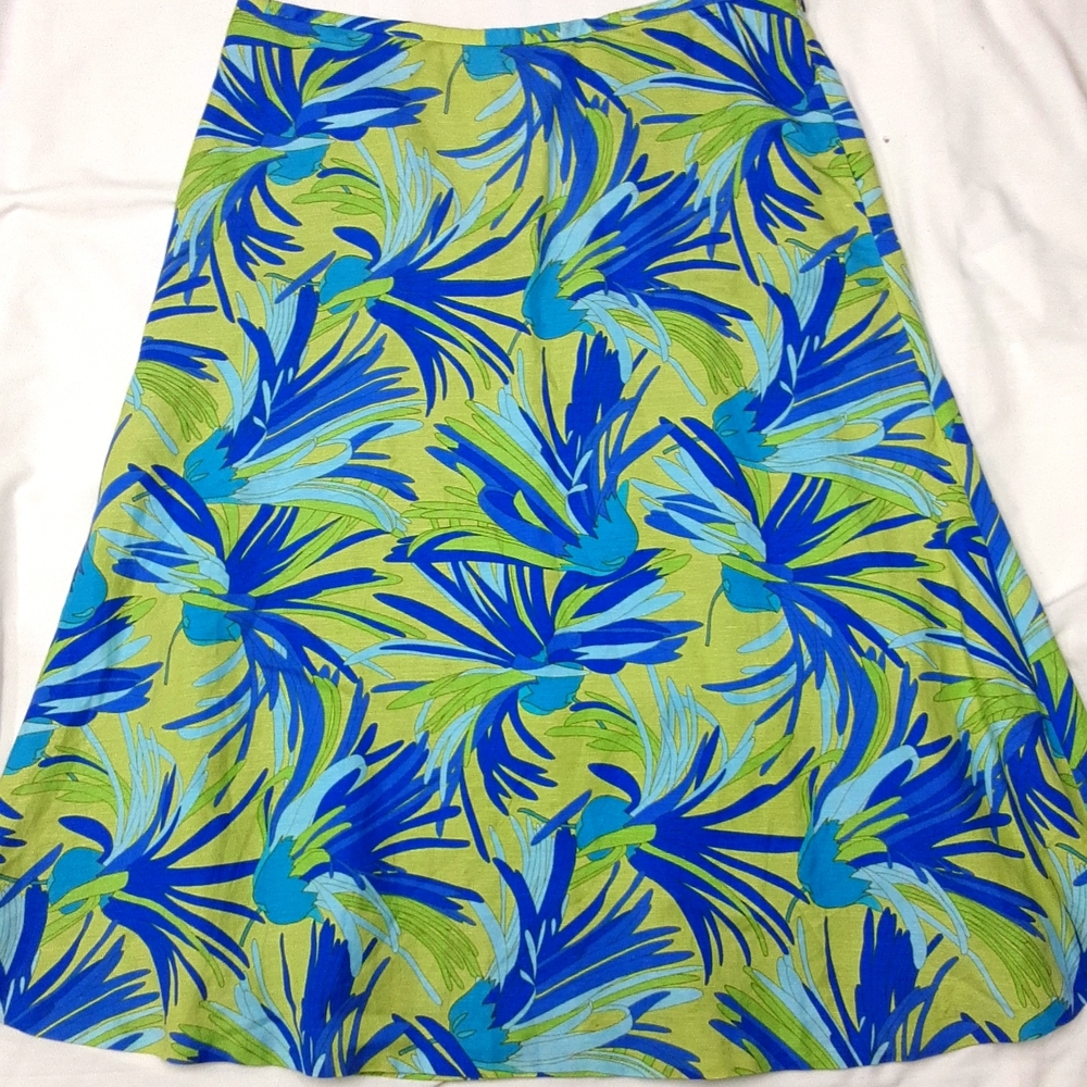 Preston & York Rayon/Linen Blend Midi Skirt Size 16